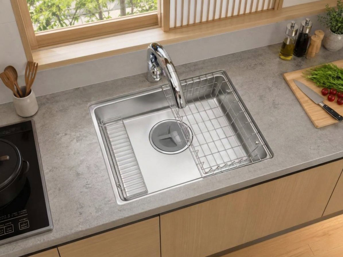 Chậu rửa bát Shigeru JSS-K FS (LE- Hạt sần)